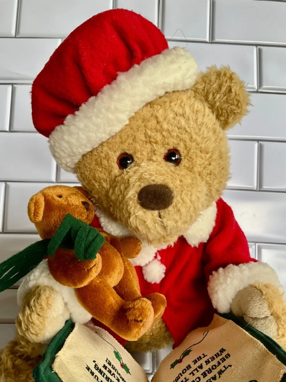 Pan Asian Creations Animated Talking Bear Twas reads The Night Before Christmas